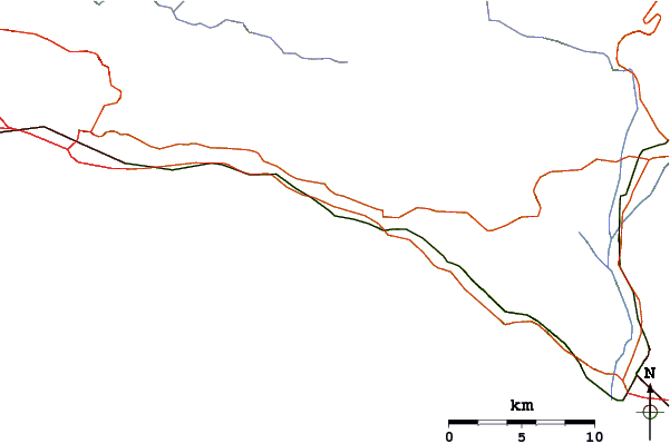 Roads and rivers around Tarpits