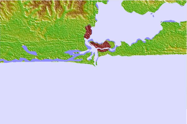 Surf spots located close to Tarqua Bay