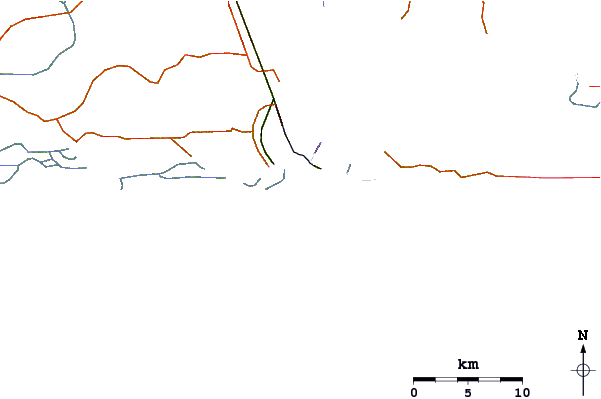 Roads and rivers around Tarqua Bay