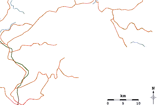 Roads and rivers around Tat Mun Island