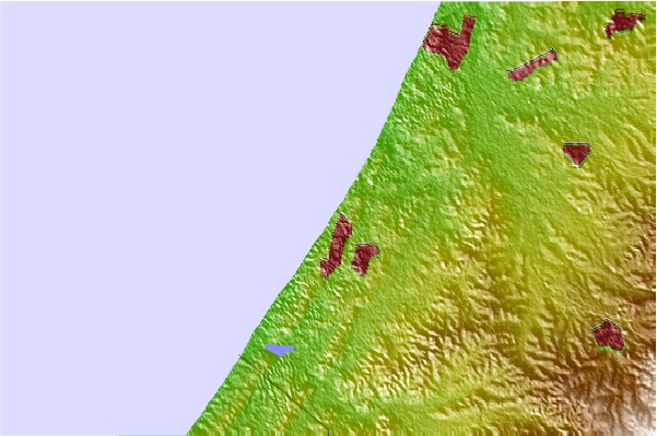 Surf spots located close to Tayelet Ashkelon