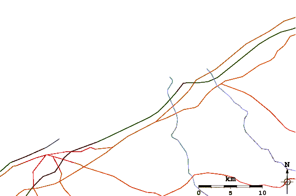 Roads and rivers around Tayfor