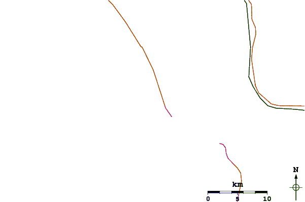 Roads and rivers around Teacapan