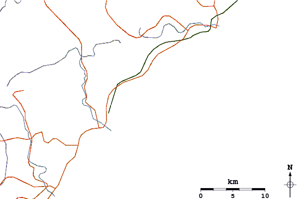 Roads and rivers around Teba Shima