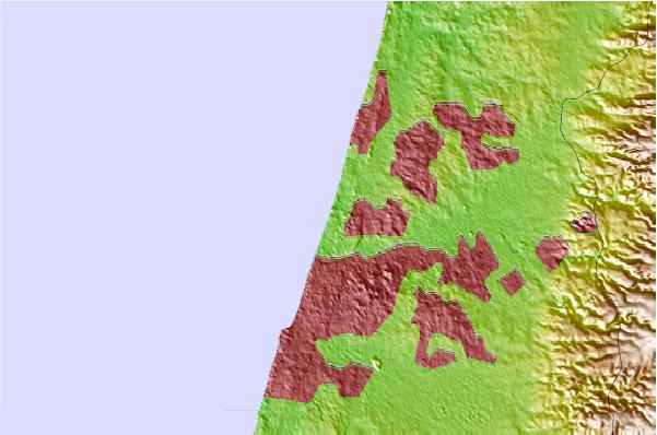Surf spots located close to Tel Baruch North Beach