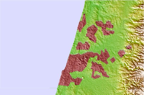 Surf spots located close to Tel Baruch South Beach