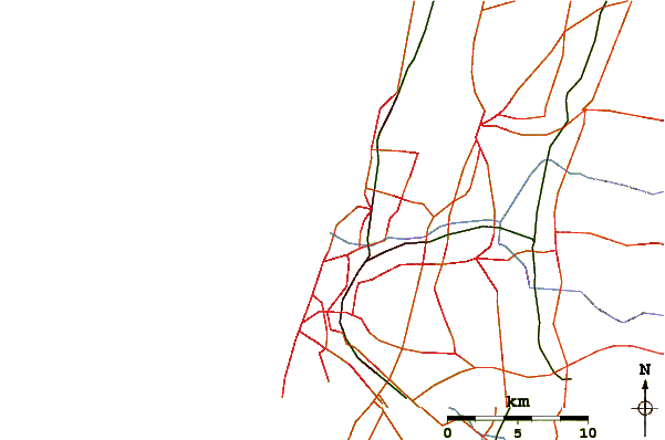 Roads and rivers around Tel Baruch South Beach