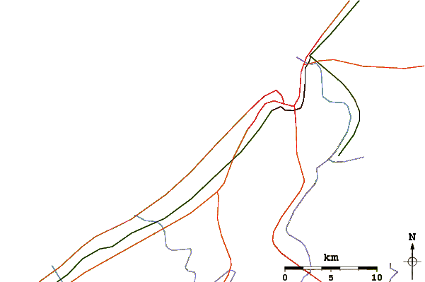 Roads and rivers around Temara Plage