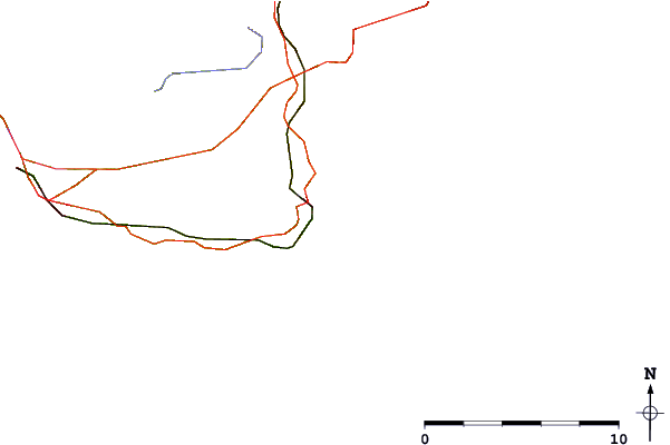 Roads and rivers around Tenby (South Beach)