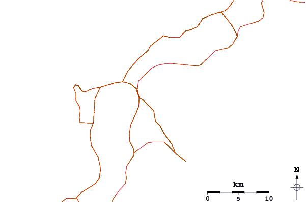 Roads and rivers around Tengan