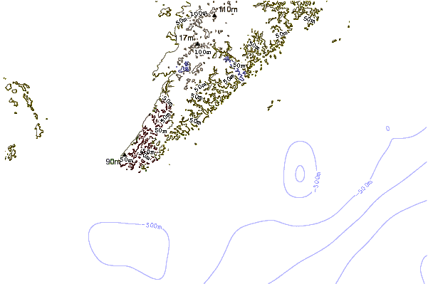 Shoreline around Tercera Ponte