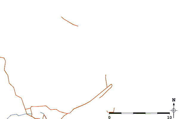 Roads and rivers around Termination Point