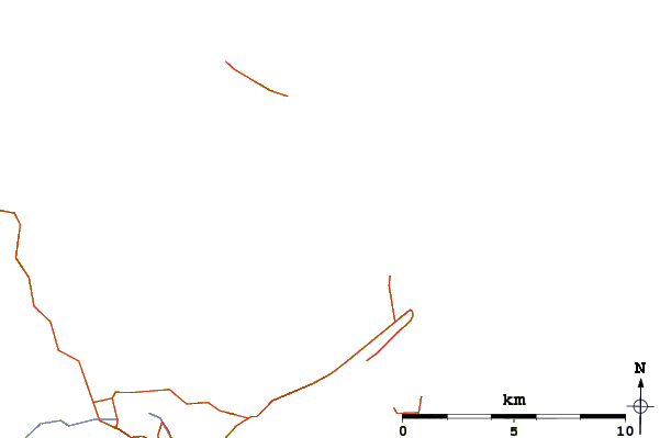 Roads and rivers around Termination Point