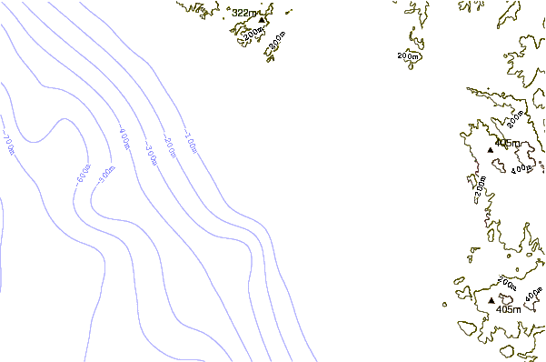 Shoreline around Terra Mar