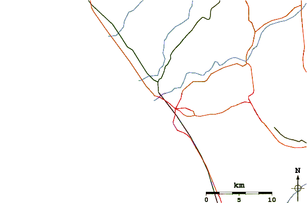 Roads and rivers around Terra Mar