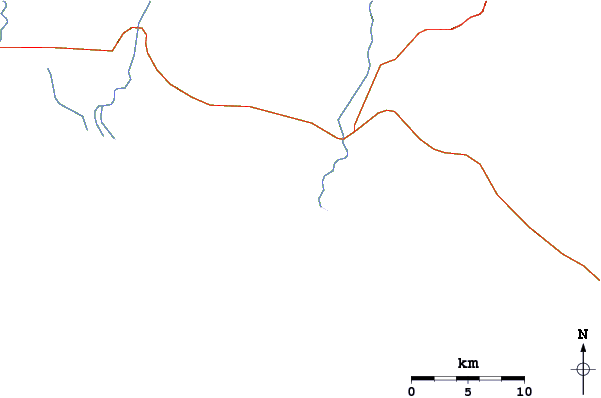 Roads and rivers around Tetitlan