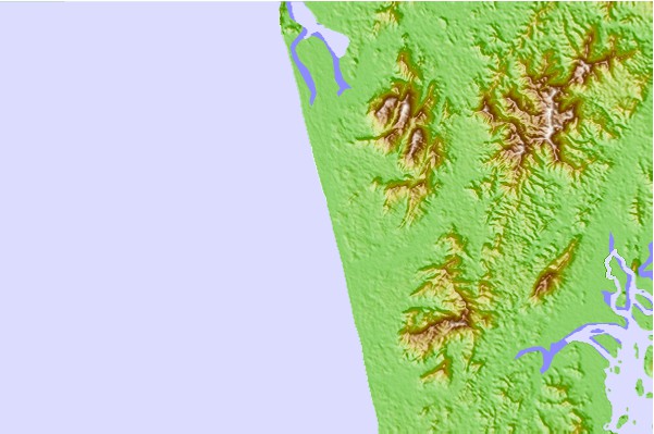 Surf spots located close to Thai Mueang Beach
