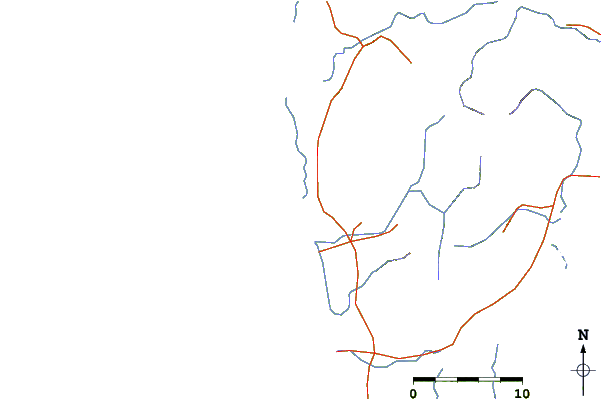 Roads and rivers around Thai Mueang Beach