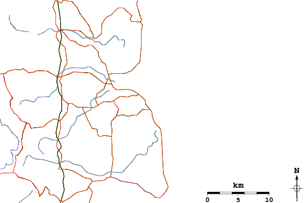 Roads and rivers around The Bluff