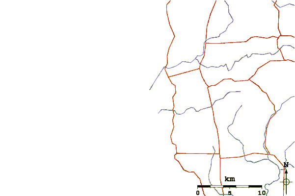 Roads and rivers around The Bombie and Boat Ramp