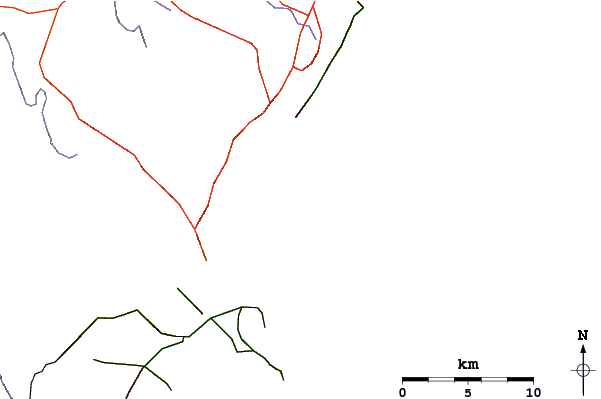 Roads and rivers around The Bombie
