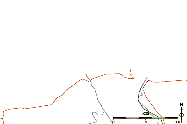 Roads and rivers around The Bowl