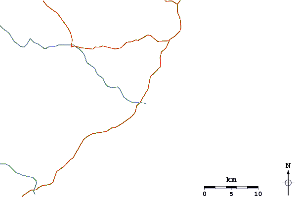 Roads and rivers around The Cave