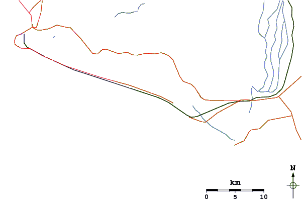 Roads and rivers around The Colonia