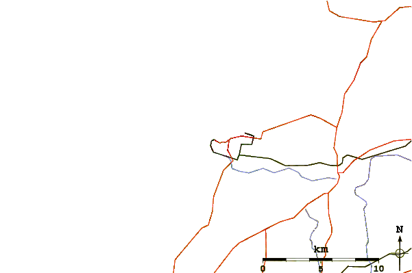 Roads and rivers around The Cribber