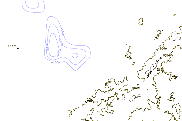 Shoreline around Inner Cut