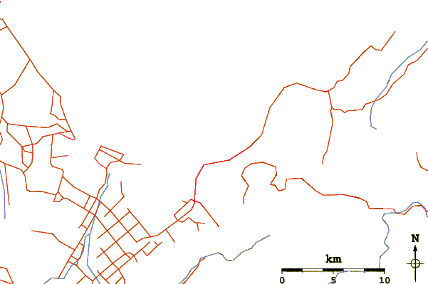 Roads and rivers around Inner Cut