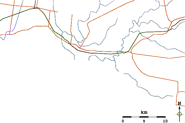 Roads and rivers around The Cutting