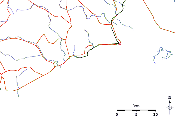 Roads and rivers around The Dump