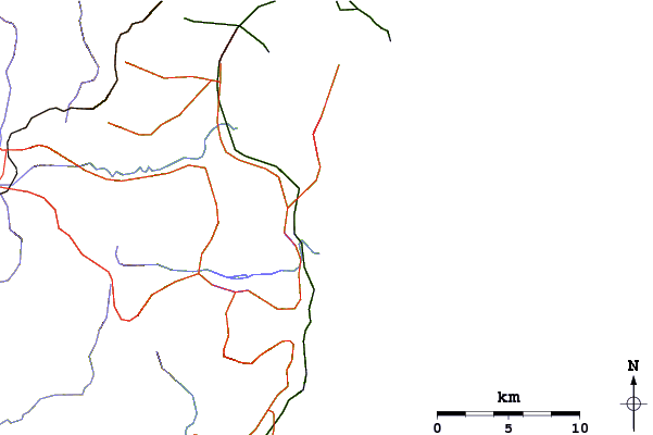 Roads and rivers around The Farm