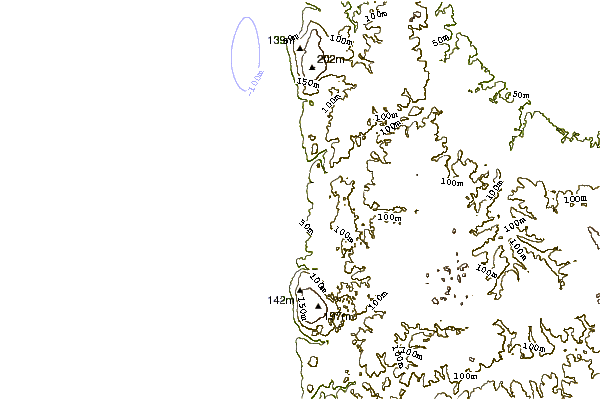 Shoreline around The Guillotine