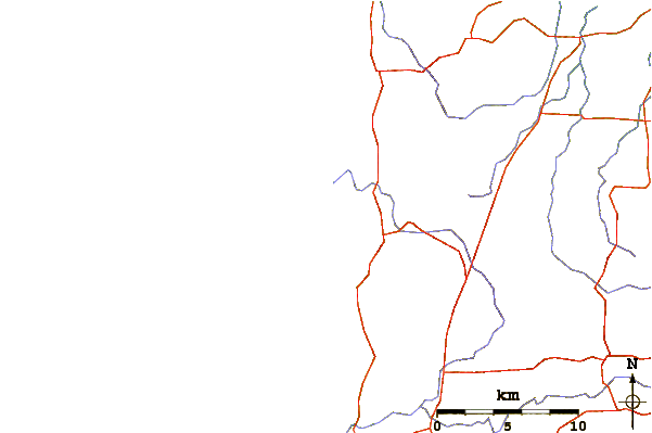 Roads and rivers around The Guillotine