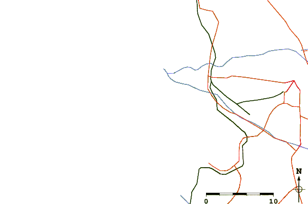 Roads and rivers around The Hut - Paradise Cove