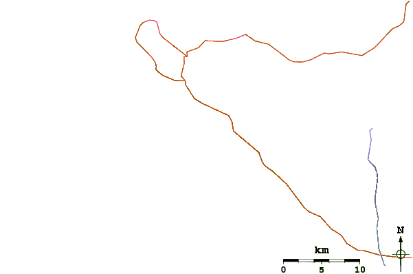 Roads and rivers around The Leap