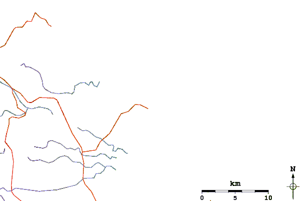 Roads and rivers around The Ledge
