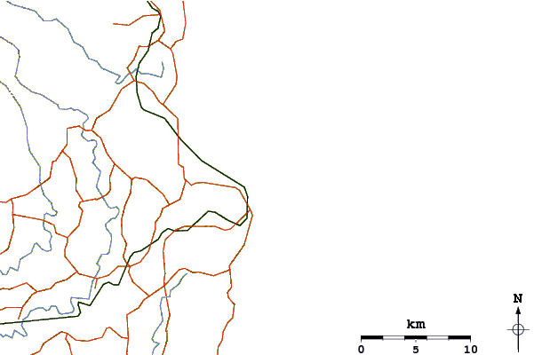 Roads and rivers around The Pass