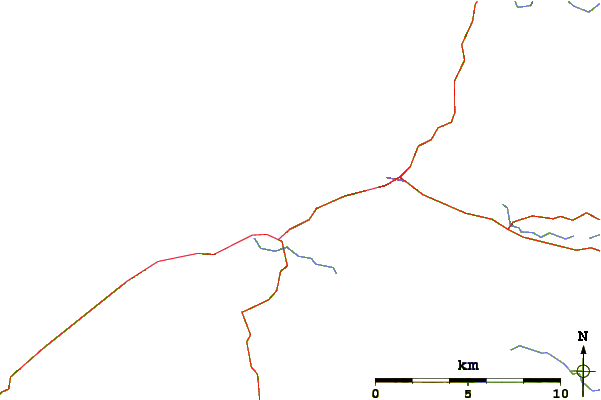 Roads and rivers around The Peak