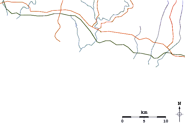 Roads and rivers around The Point (nr Wainui)