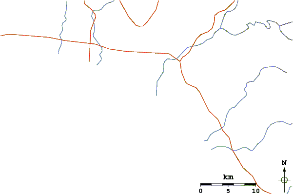 Roads and rivers around The Ranch