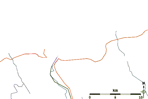 Roads and rivers around The Spur