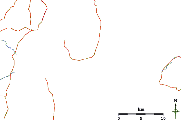 Roads and rivers around The Wedge