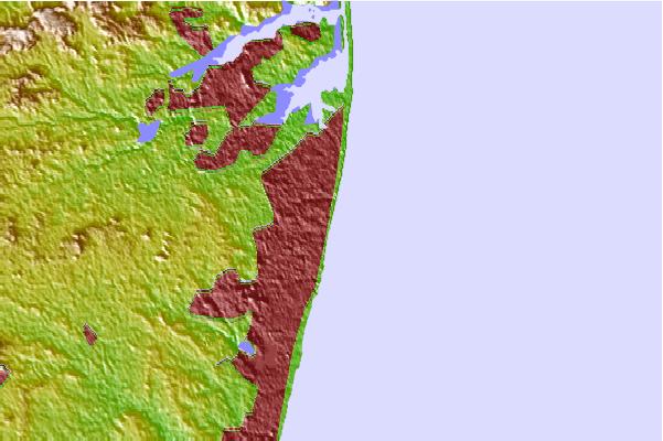 Surf spots located close to The Wedge (Allenhurst)