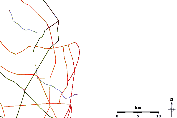 Roads and rivers around The Wedge (Allenhurst)