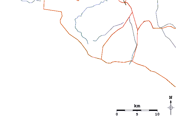 Roads and rivers around The Well