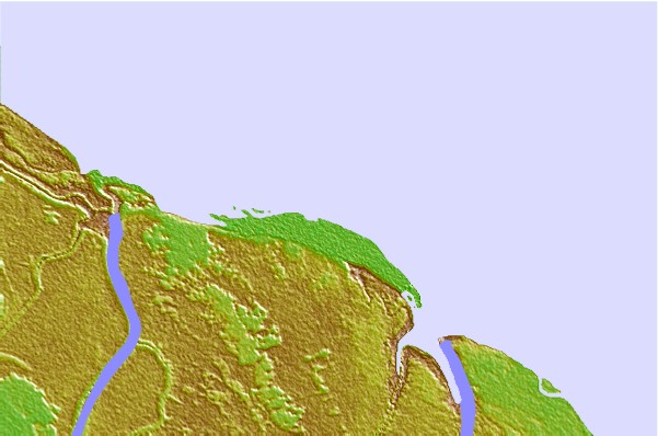 Surf breaks located close to The Delta