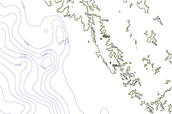 Shoreline around Third Reef